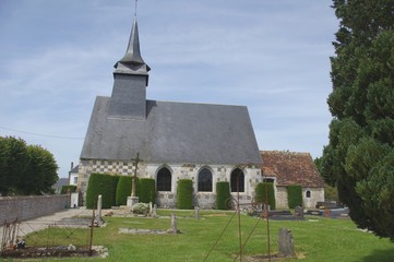 Fototapeta na wymiar L'église de St Aubin des Hayes
