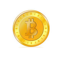Coin cryptocurrency exchange golden Bitcoin.
