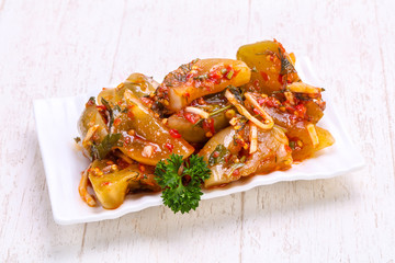 Pickled green tomato