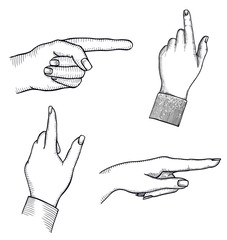 index finger shows gesture upward - 211153831