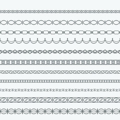Ornamental border frame patterns page decoration vector
