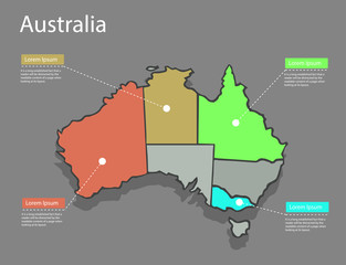 Map Australia concept.