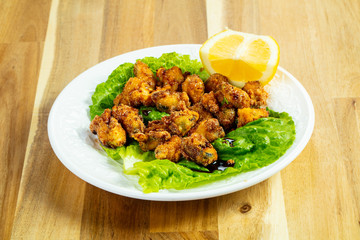Hot batter mussels