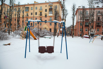 winter, winter city, winter in the park, snow, frost, cold, snowstorm