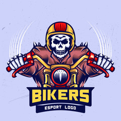 Skull Bikers Esport Logo Design