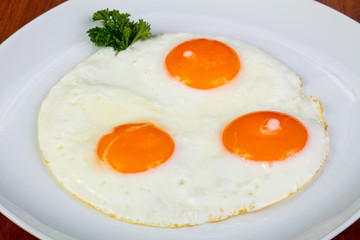 Delicious fried eggs