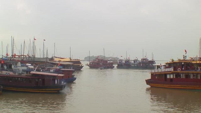 Boats Leaving Harbor