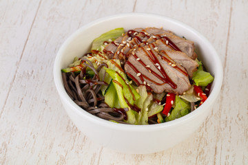 Salad with duck breast