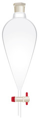 Glass conical separatory funnel