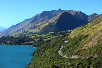 Lake wakatipu in New Zealand