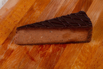 Tasty chocolate cheesecake