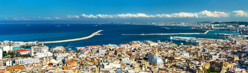 Deurstickers Algerije Panorama van het stadscentrum van Algiers in Algerije