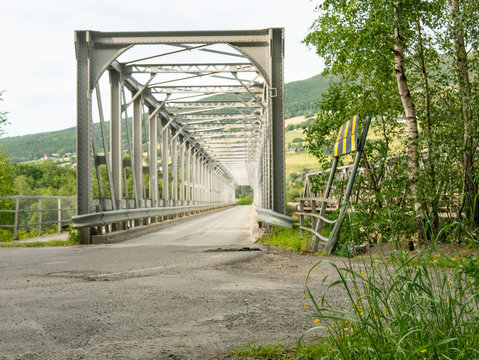 Bridge in Norway in green valley