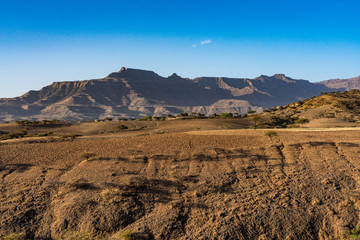 Fototapeta na wymiar Äthiopien - Landschaft bei Lalibela