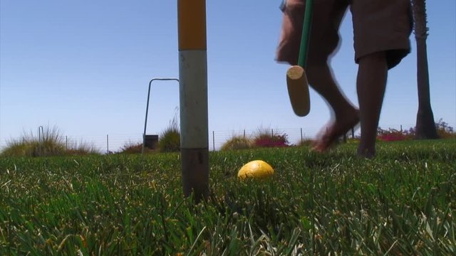 Playing Croquet on the Bluff in San Louis Obispo, CA