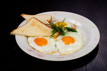 Delicious fried eggs