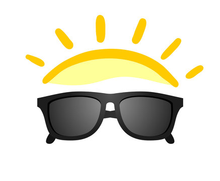 nice sunglasses and sun draw