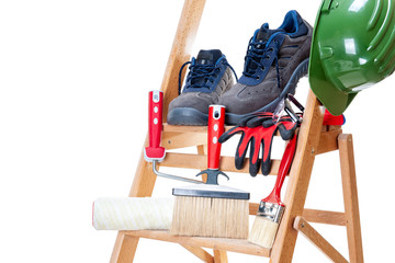 Professional house painter, tools and work equipment © francescomou