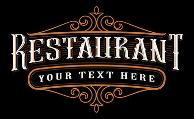 Restaurant Vintage Lettering