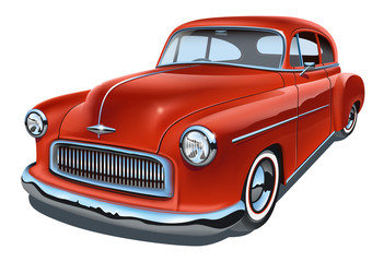 Obraz na płótnie Canvas Vintage realistic classic car.