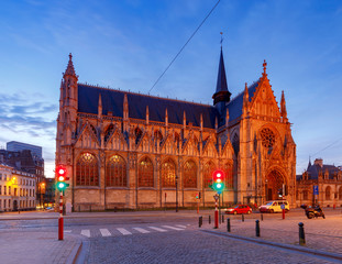 Brussels. The Church of Our Lady of Victories in the Sablon.