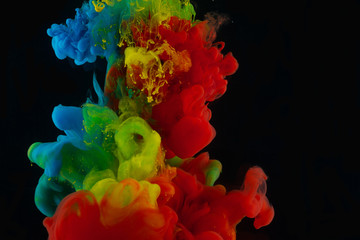 Obraz premium Color abstraction on a black background