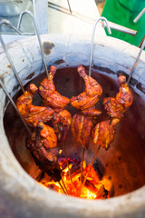 Malaysian tandoori chicken in oven - obrazy, fototapety, plakaty