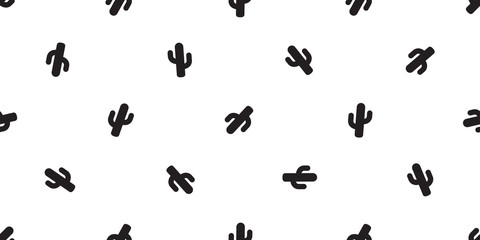 cactus seamless pattern vector Desert botanica flower plant garden summer isolated background wallpaper