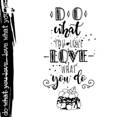 Motivation lettering in grunge style