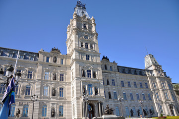 Fototapeta na wymiar Quebec Parliament is a Second Empire architectural style building in Quebec City, Canada.