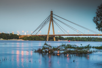 The bridge over the Dnieper River