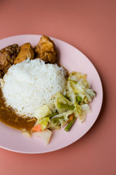 Malaysian chicken and rice set