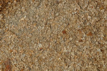 brown texture of small and small wood sawdust