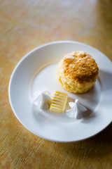 Malaysian strawberry scone cake