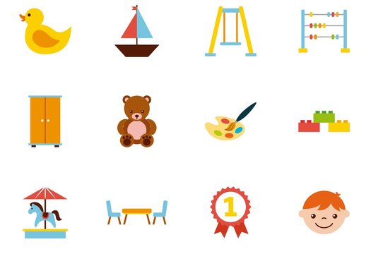25 Colorful Childrens Icons