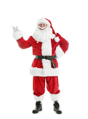 Authentic Santa Claus on white background