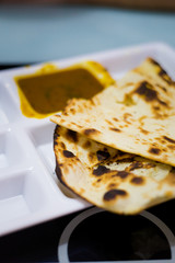 Malaysian naan bread and dhal