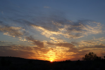 Sunset in the Negev desert