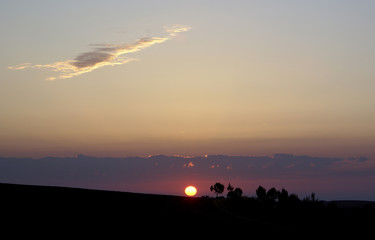 Sunset in the Negev desert
