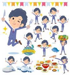 blue suit perm hair men_food festival