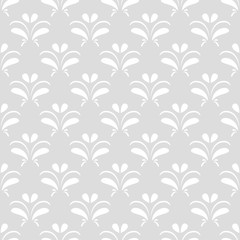 Beautiful subtle vector seamless pattern with floral lily elements