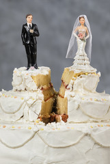 Bride and groom separated by future doubts and possible problems