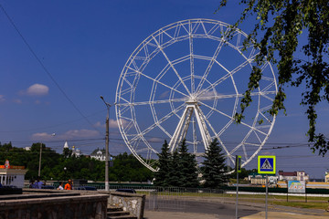 a newly built Ferris wheel in Cheboksary