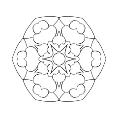 mandala pattern illustration vector for t-shirt  mandala coloring book