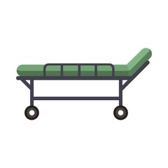 Medical bed, icon, vector