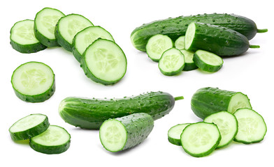 Cucumber collection isolated