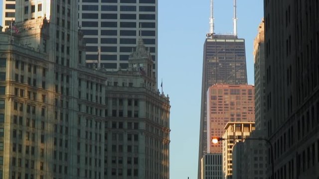 Close-up Shot of North Michigan Avenue, Chicago