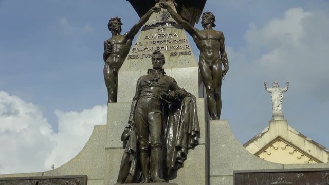 Close Up Of The Monument Of Liberator Simon Bolivar