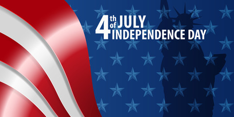 Fourth of july independence day of the usa. EPS10 vector background.