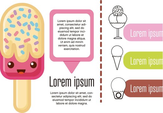 Ice Cream Infographic Layout